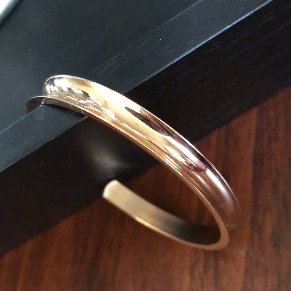 Cuff Elastic Hair Tie Bangle in Rose Gold